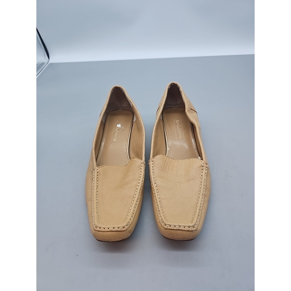 Liz Claiborne Shoes Womens 7.5 M Loafers Slip On‎ Flats Comfort Brown Leather